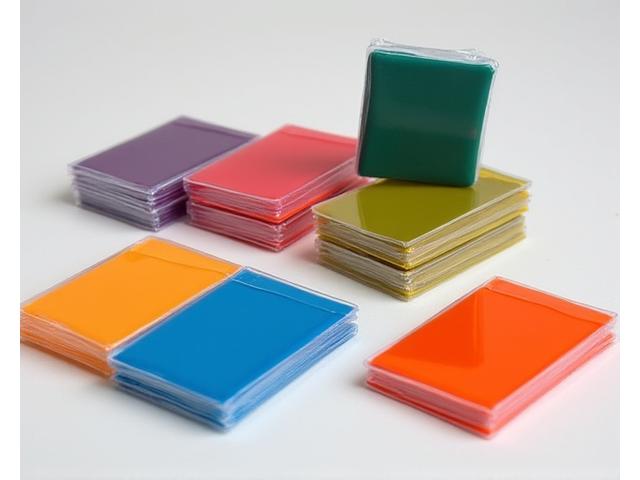 Paquetes de protectores o 'sleeves' para cartas de juego.