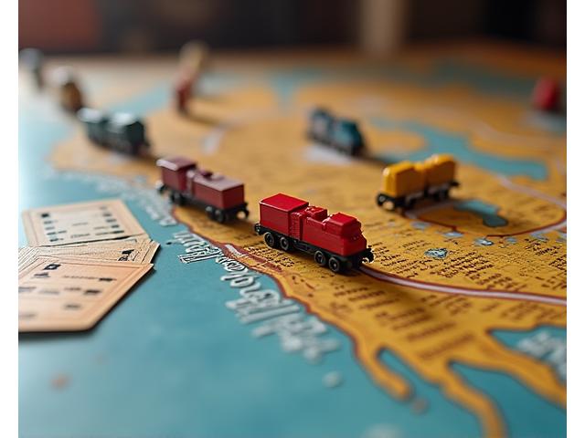 Ticket to Ride, un juego de mesa de construcción de rutas de ferrocarril.