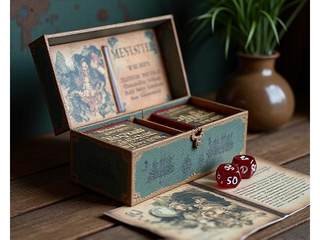 Caja de inicio de Dungeons & Dragons, con manuales y dados.
